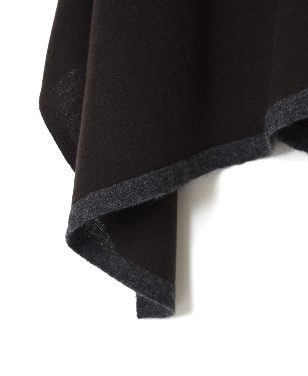 CNMDS1771P(ポンチョ) 12GG WOOL CASHMERE PLAIN PONCHO