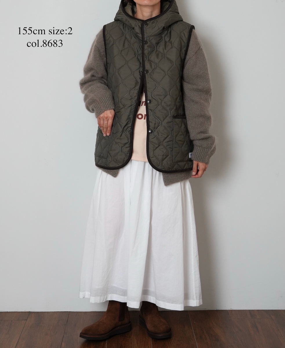 NAM2351PP (ベスト) POLY×POLY HEAT QUILT HOODED VEST