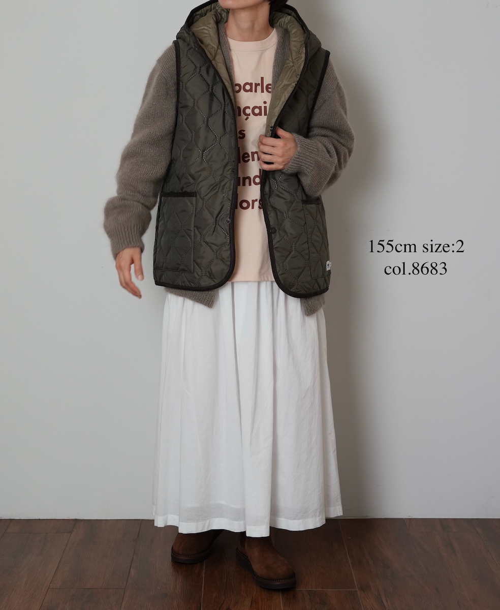NAM2351PP (ベスト) POLY×POLY HEAT QUILT HOODED VEST