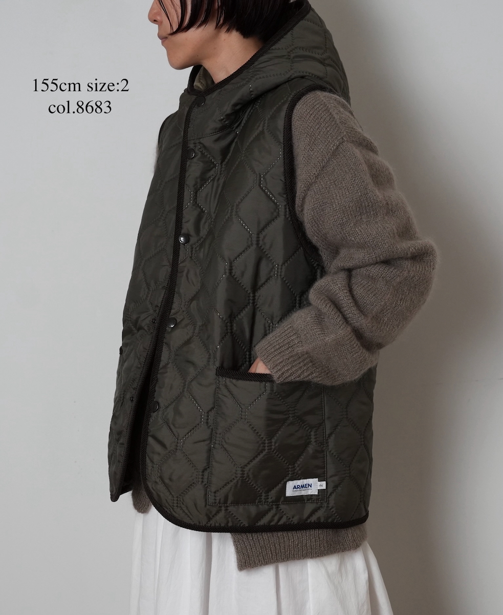 NAM2351PP (ベスト) POLY×POLY HEAT QUILT HOODED VEST