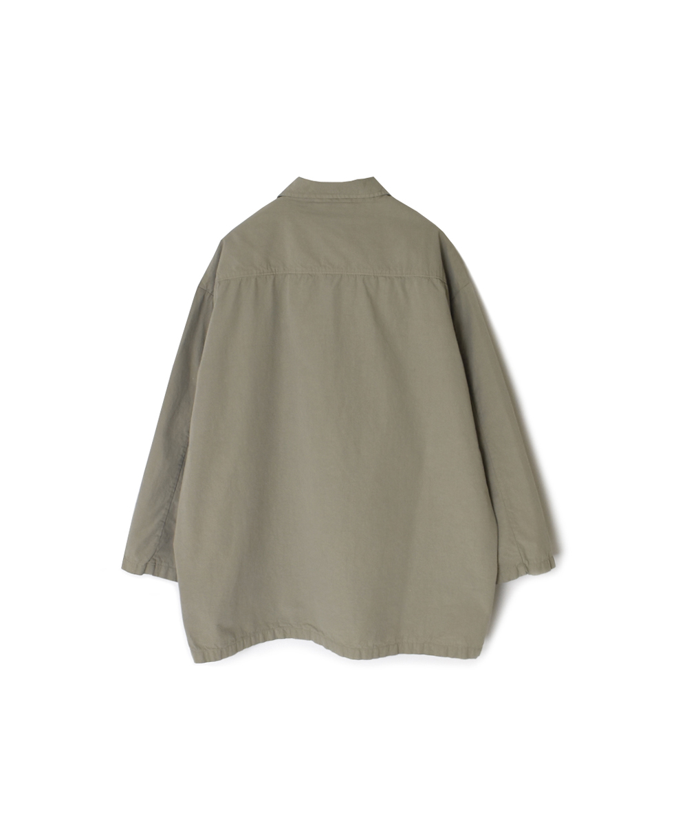 INAM2553PD(シャツ) 40s POPLIN OVER DYE UTILITY SKIPPER SHIRTS