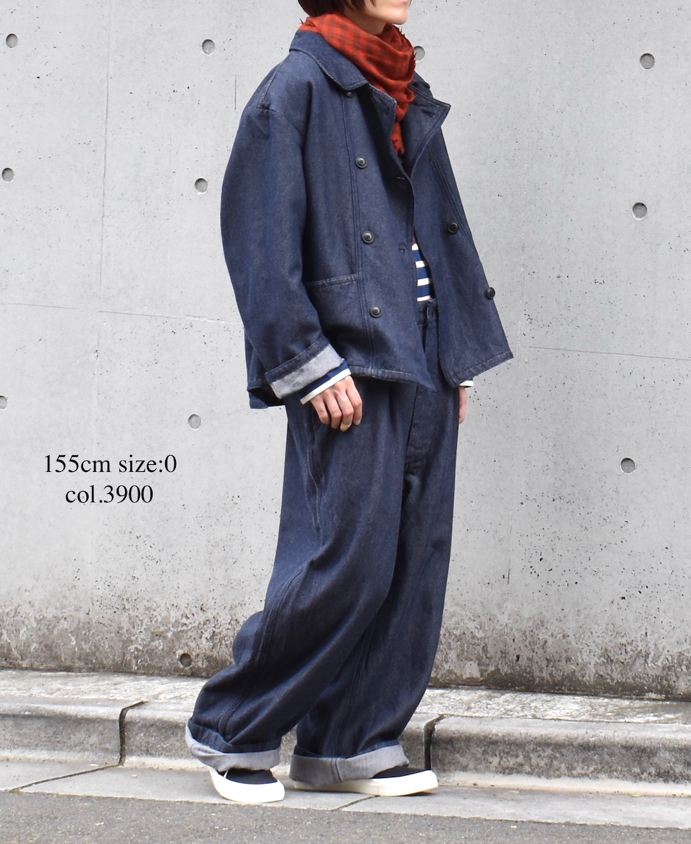 ISNAM2573(パンツ) WOOL COTTON TWILL ADJUSTER TACK PANTS WITH SUSPENDERS