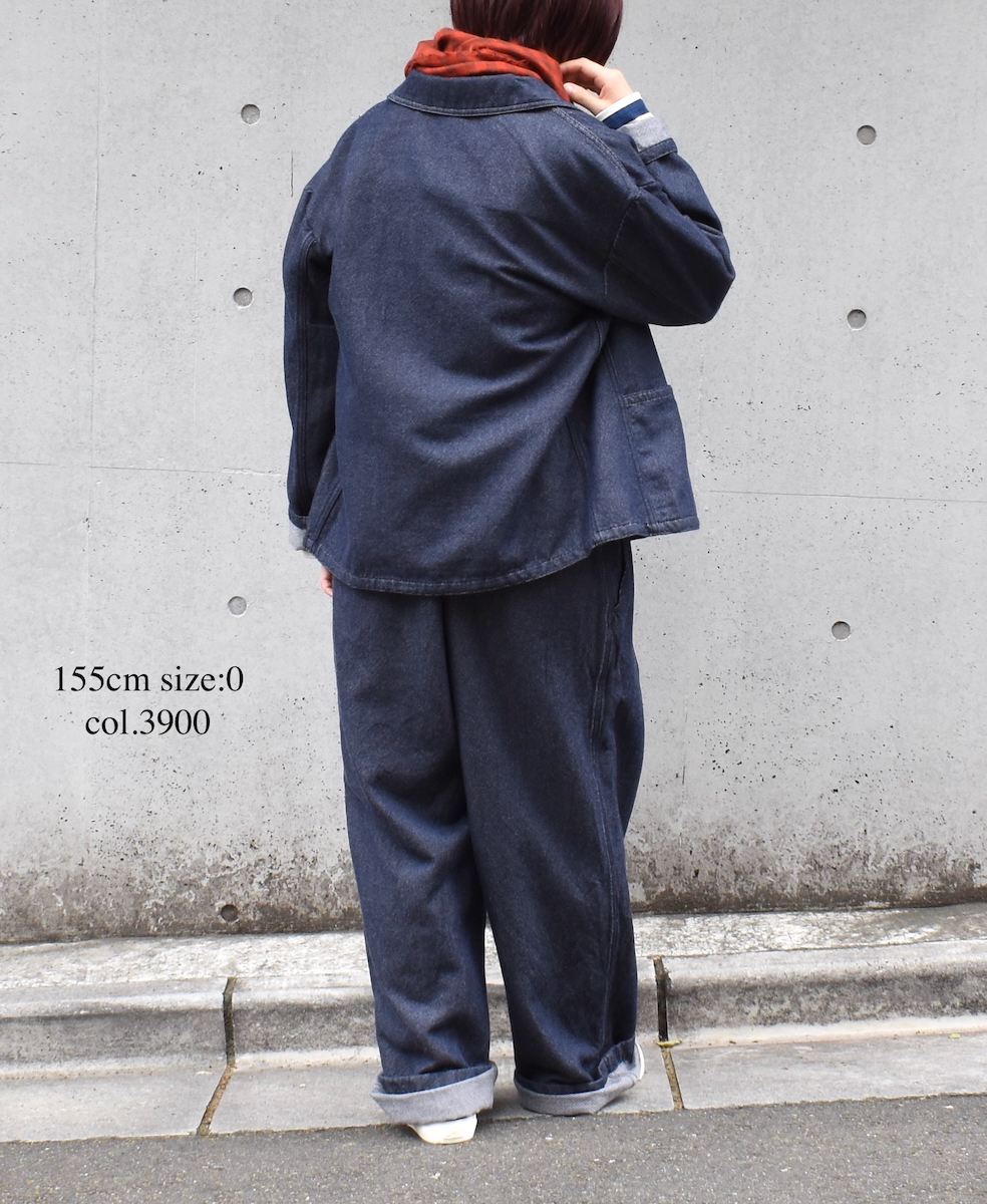 ISNAM2573(パンツ) WOOL COTTON TWILL ADJUSTER TACK PANTS WITH SUSPENDERS