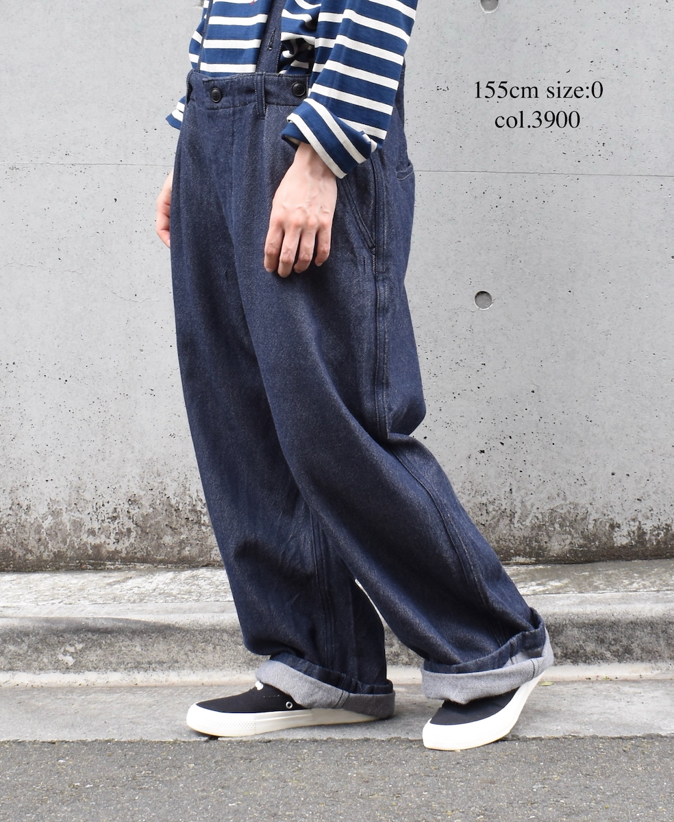ISNAM2573(パンツ) WOOL COTTON TWILL ADJUSTER TACK PANTS WITH SUSPENDERS