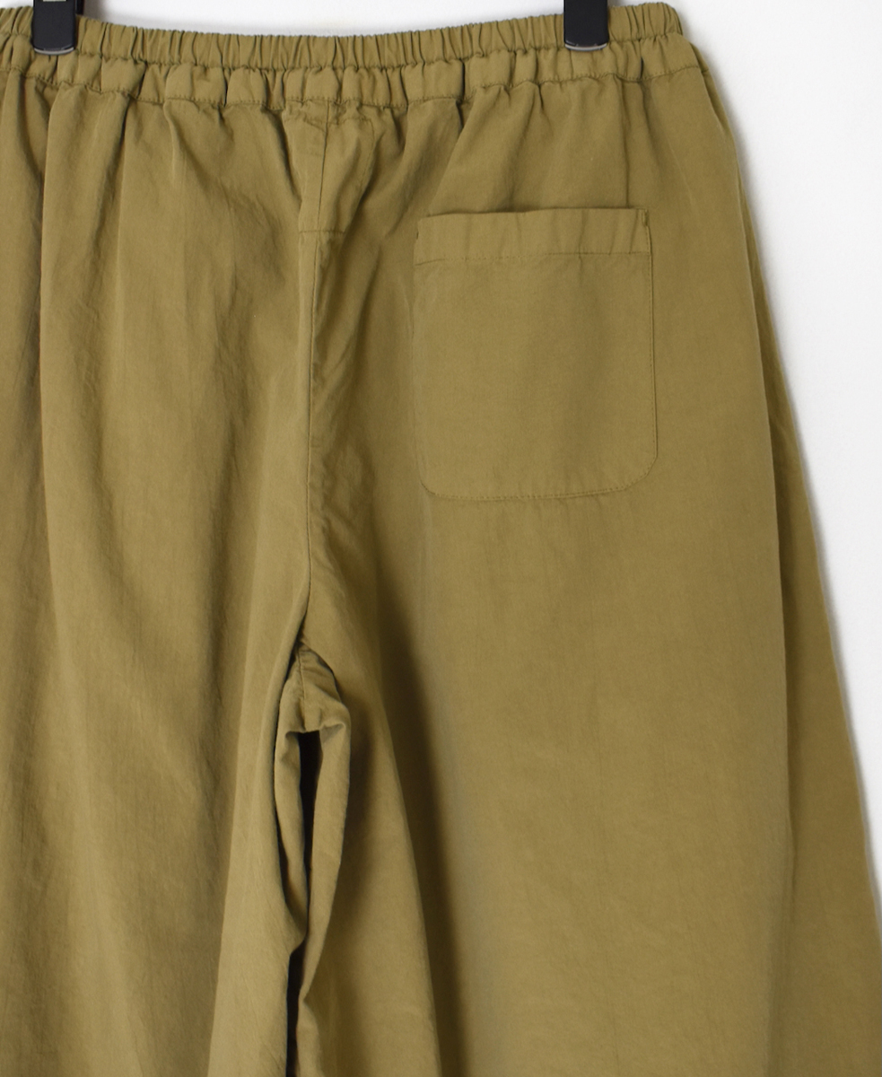 INAM2556PD(キュロット) 40s POPLIN OVER DYE WRAP CULOTTES WITH SEAM POCKET