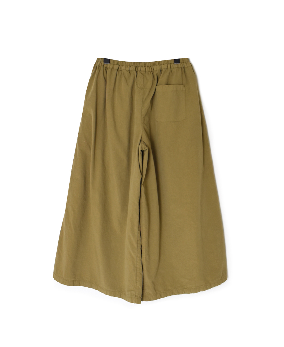 INAM2556PD(キュロット) 40s POPLIN OVER DYE WRAP CULOTTES WITH SEAM POCKET