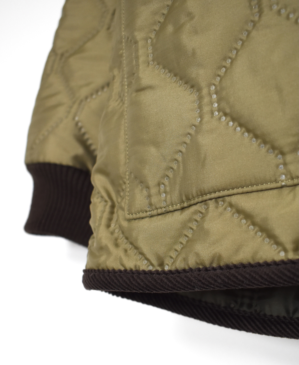 NAM2561PP(ジャケット) PLAIN POLYESTERxPLAIN POLYESTER HEAT QUILT OVERSIZED HOODED JACKET WITH RIBBED CUFF
