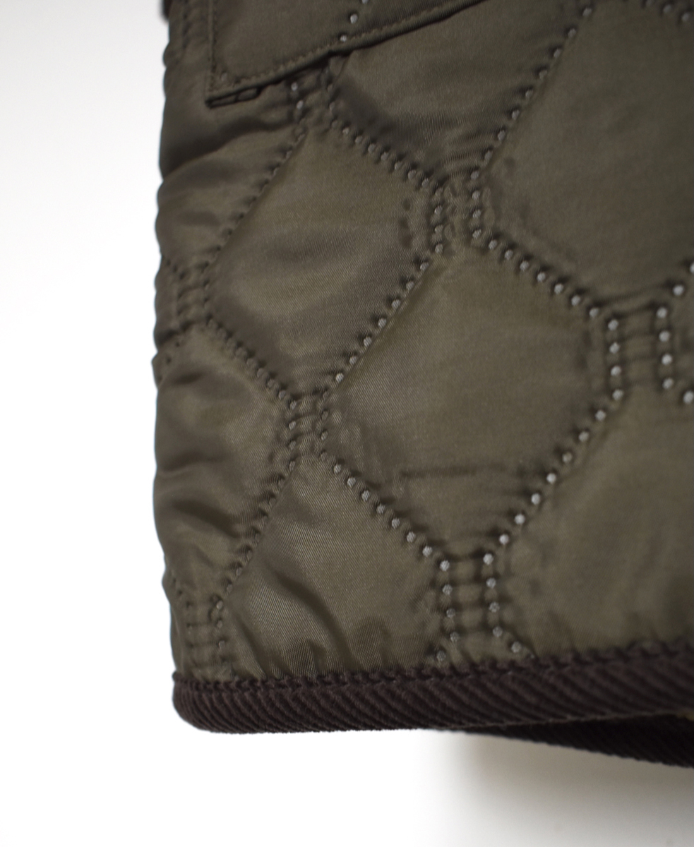 NAM2562PP(コート) PLAIN POLYESTERxPLAIN POLYESTER HEAT QUILT OVERSIZED MID-LENGTH HOODED COAT WITH RIBBED CUFF