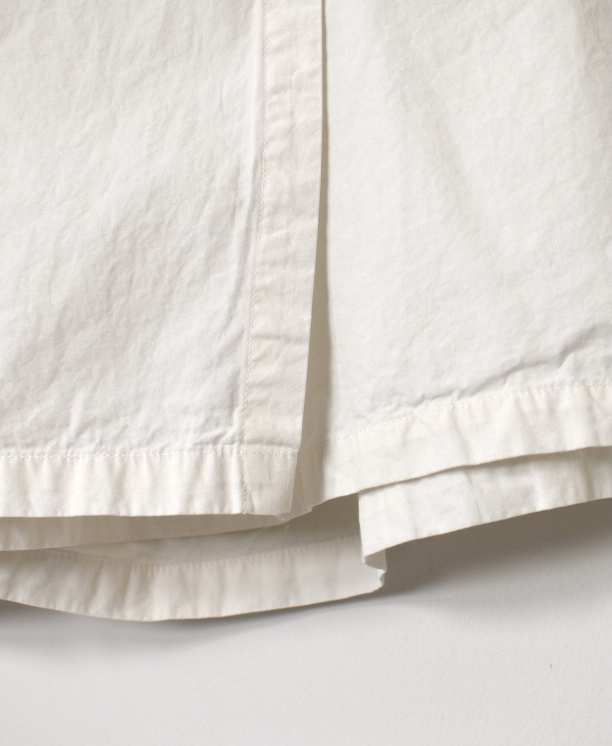 INAM2556PD(キュロット) 40s POPLIN OVER DYE WRAP CULOTTES WITH SEAM POCKET