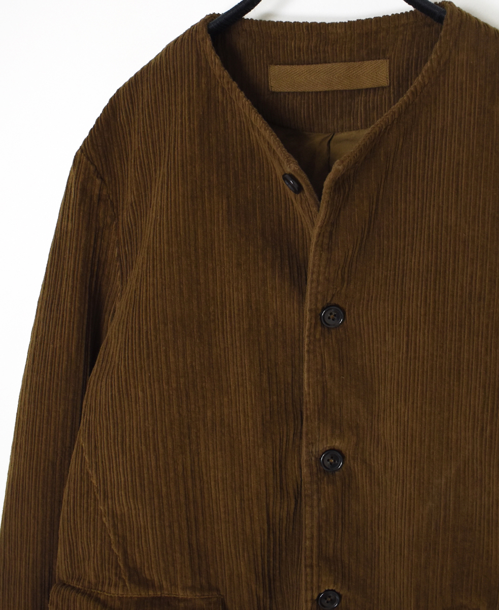 NVL2561D(ジャケット)WIDE&NARROW WALE CORDUROY(OVERDYE) 60'S ORGANIC CAMBRIC SIDE VENTS NO COLLAR JACKET
