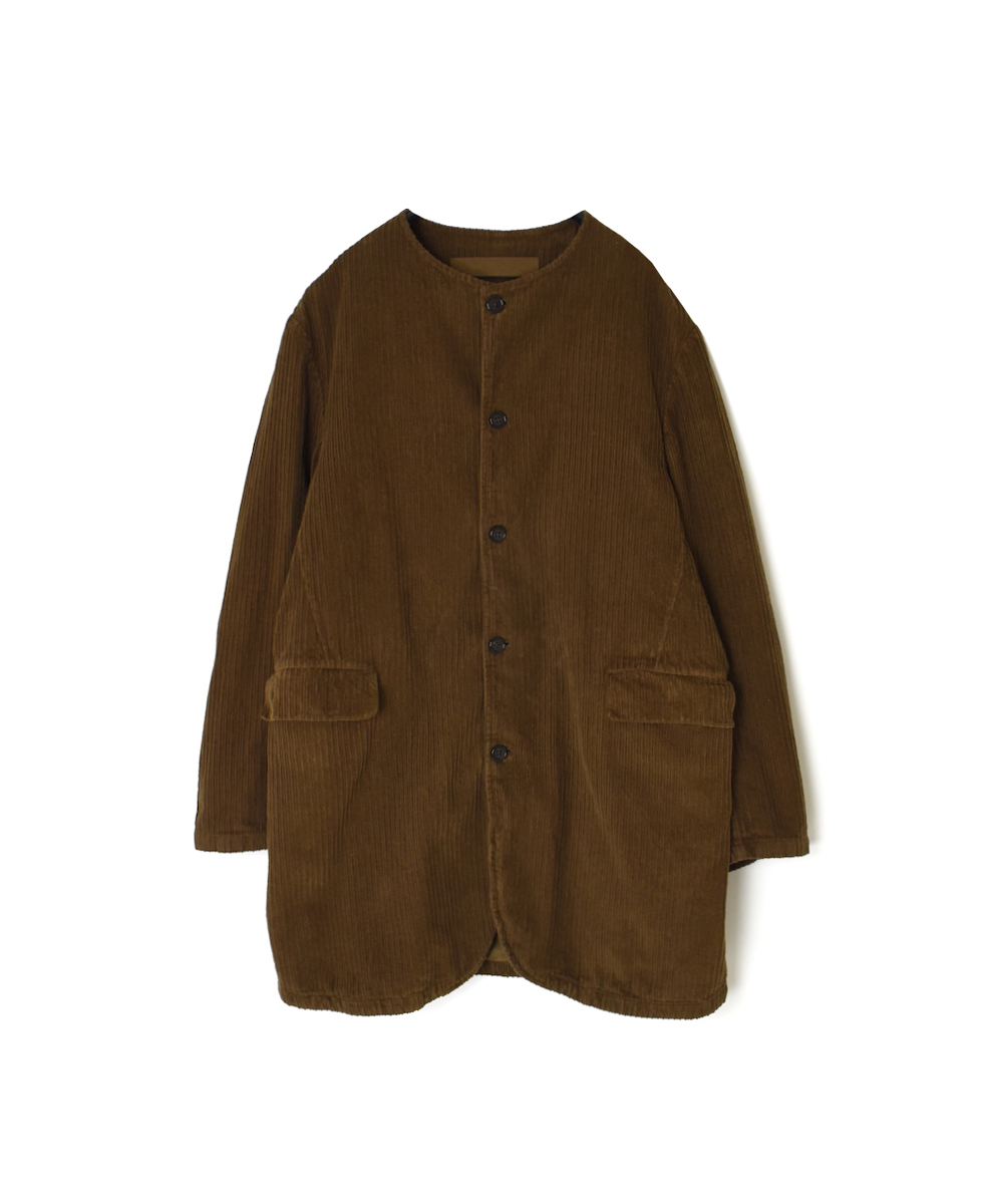 NVL2563D(コート)WIDE&NARROW WALE CORDUROY(OVERDYE) 60'S ORGANIC CAMBRIC CENTER VENT NO COLLAR COAT
