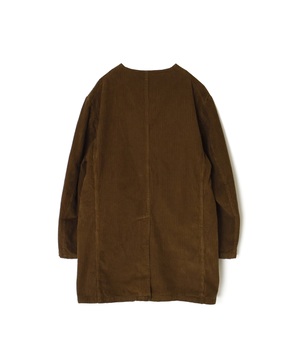 NVL2563D(コート)WIDE&NARROW WALE CORDUROY(OVERDYE) 60'S ORGANIC CAMBRIC CENTER VENT NO COLLAR COAT