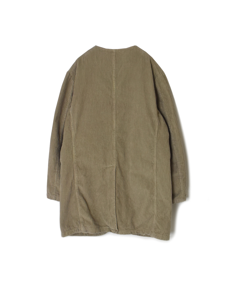 NVL2563D(コート)WIDE&NARROW WALE CORDUROY(OVERDYE) 60'S ORGANIC CAMBRIC CENTER VENT NO COLLAR COAT