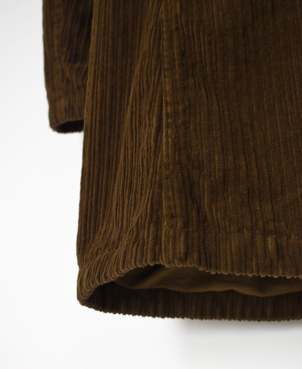 NVL2563D(コート)WIDE&NARROW WALE CORDUROY(OVERDYE) 60'S ORGANIC CAMBRIC CENTER VENT NO COLLAR COAT