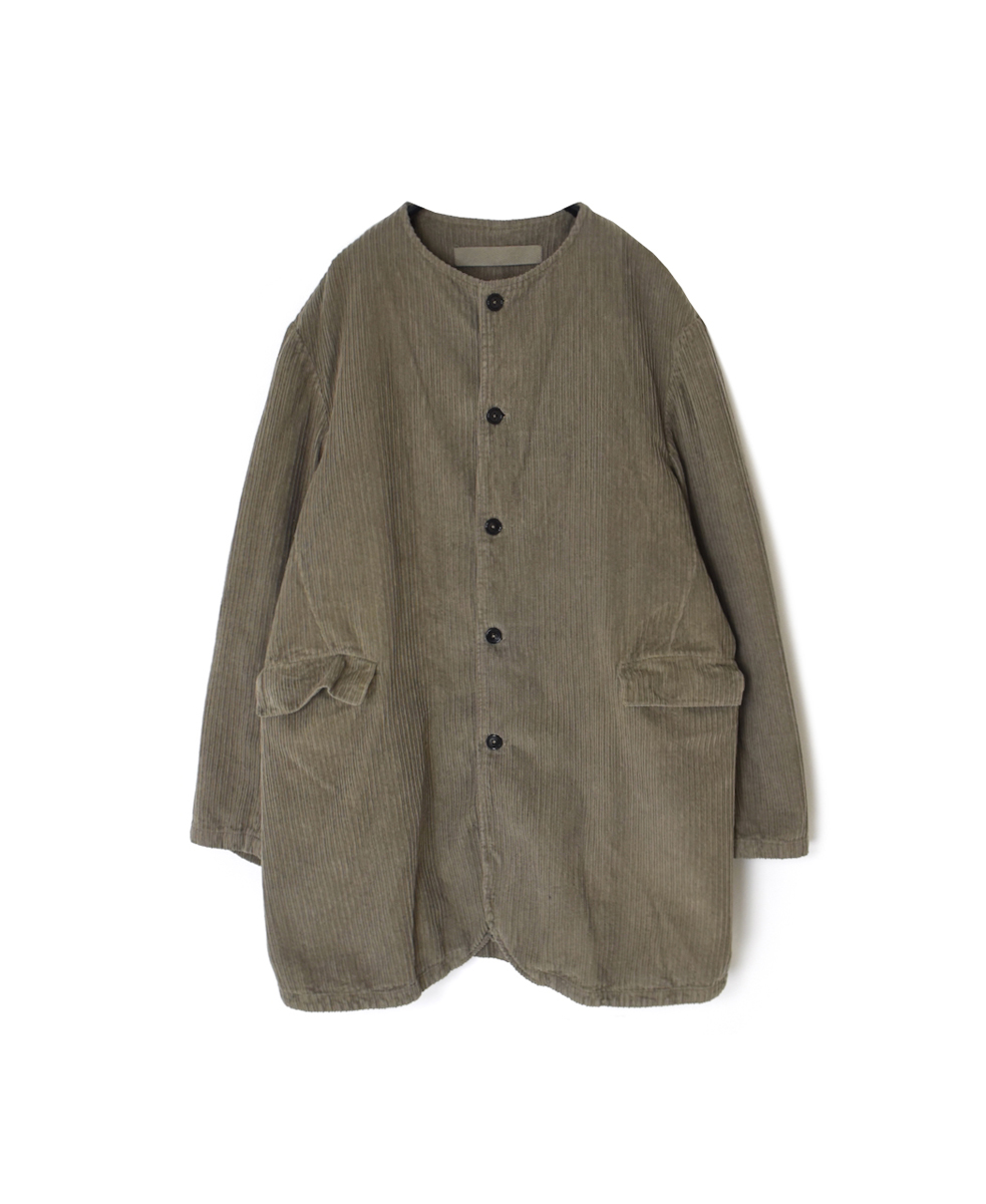 NVL2563D(コート)WIDE&NARROW WALE CORDUROY(OVERDYE) 60'S ORGANIC CAMBRIC CENTER VENT NO COLLAR COAT