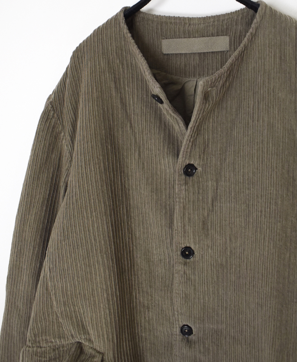 NVL2563D(コート)WIDE&NARROW WALE CORDUROY(OVERDYE) 60'S ORGANIC CAMBRIC CENTER VENT NO COLLAR COAT
