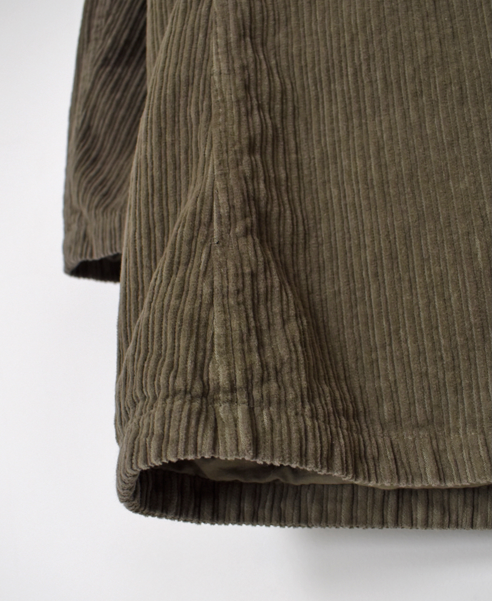 NVL2563D(コート)WIDE&NARROW WALE CORDUROY(OVERDYE) 60'S ORGANIC CAMBRIC CENTER VENT NO COLLAR COAT