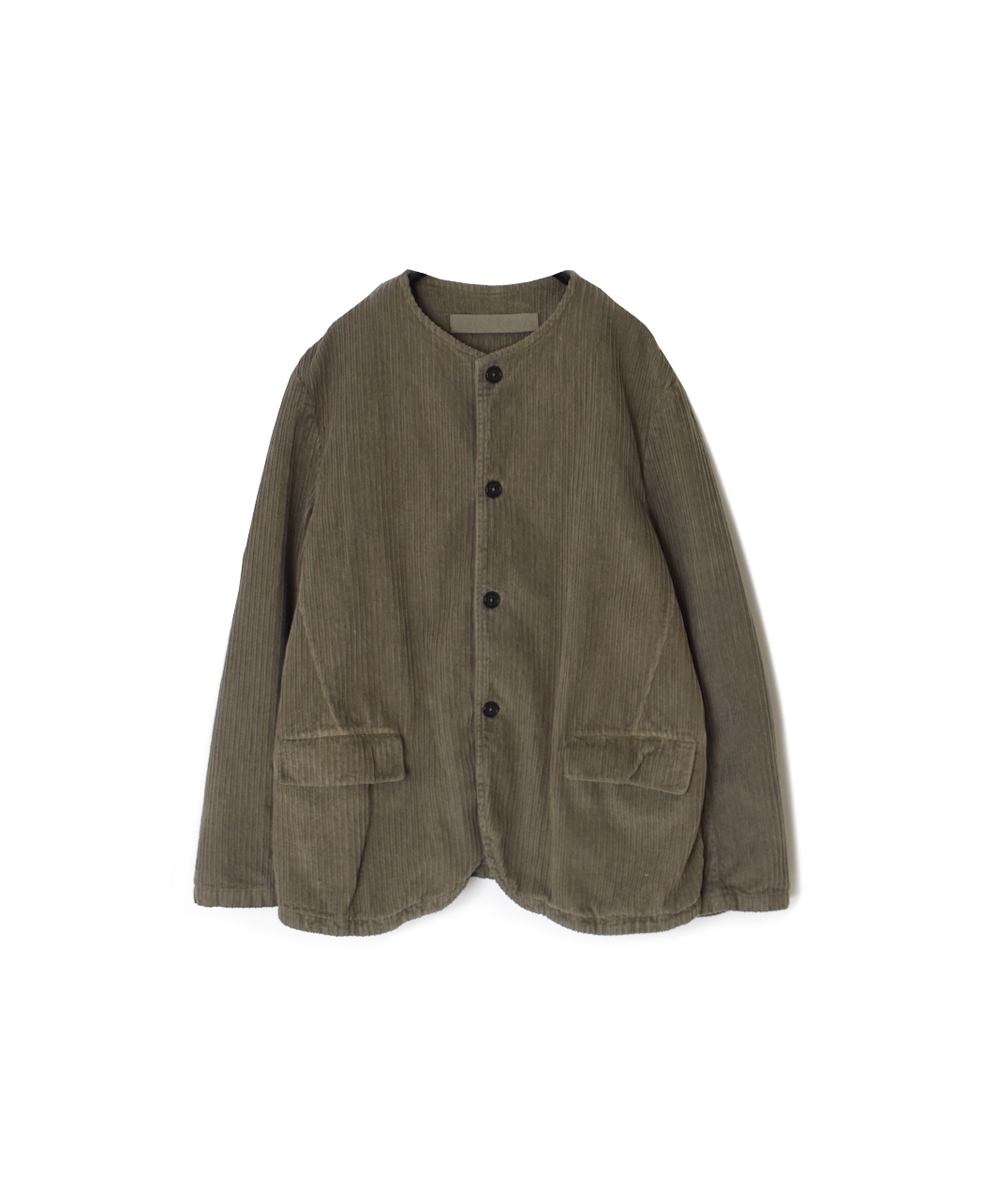 NVL2561D(ジャケット)WIDE&NARROW WALE CORDUROY(OVERDYE) 60'S ORGANIC CAMBRIC SIDE VENTS NO COLLAR JACKET