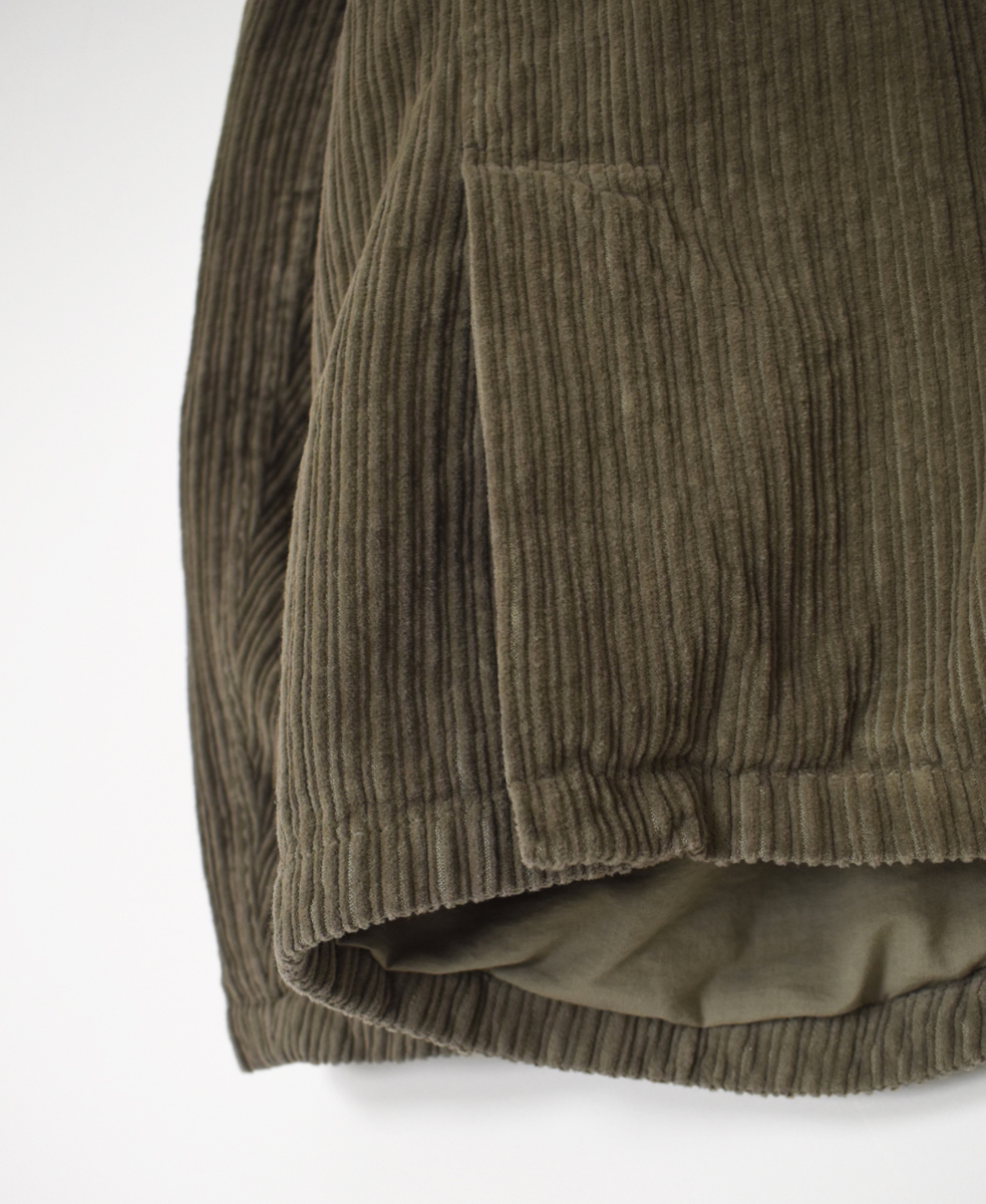 NVL2561D(ジャケット)WIDE&NARROW WALE CORDUROY(OVERDYE) 60'S ORGANIC CAMBRIC SIDE VENTS NO COLLAR JACKET
