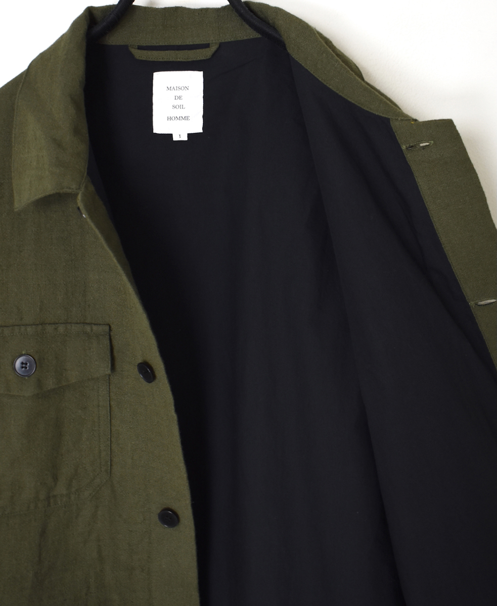 IMDSH2571(ジャケット) BOILED WOOL / LINEN PLAIN WORK JACKET
