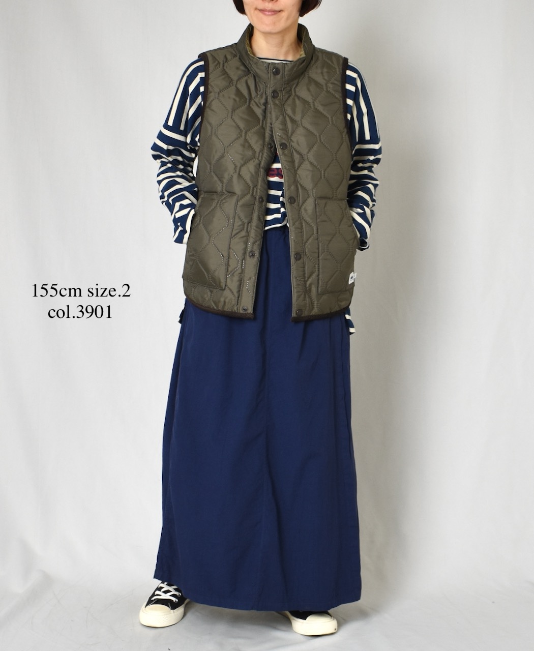 INAM2556PD(キュロット) 40s POPLIN OVER DYE WRAP CULOTTES WITH SEAM POCKET