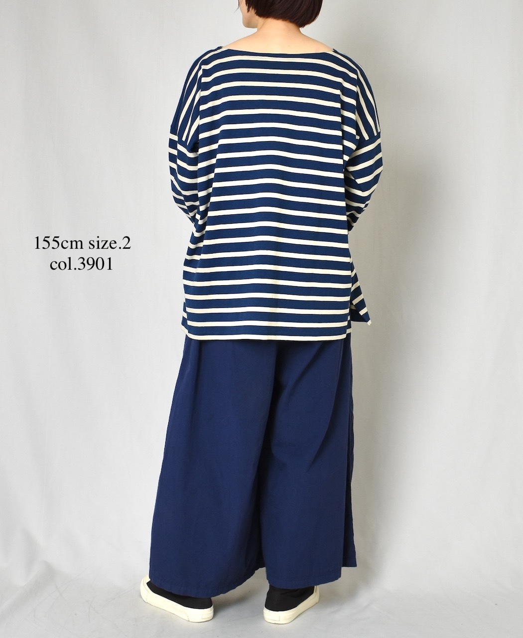 INAM2556PD(キュロット) 40s POPLIN OVER DYE WRAP CULOTTES WITH SEAM POCKET