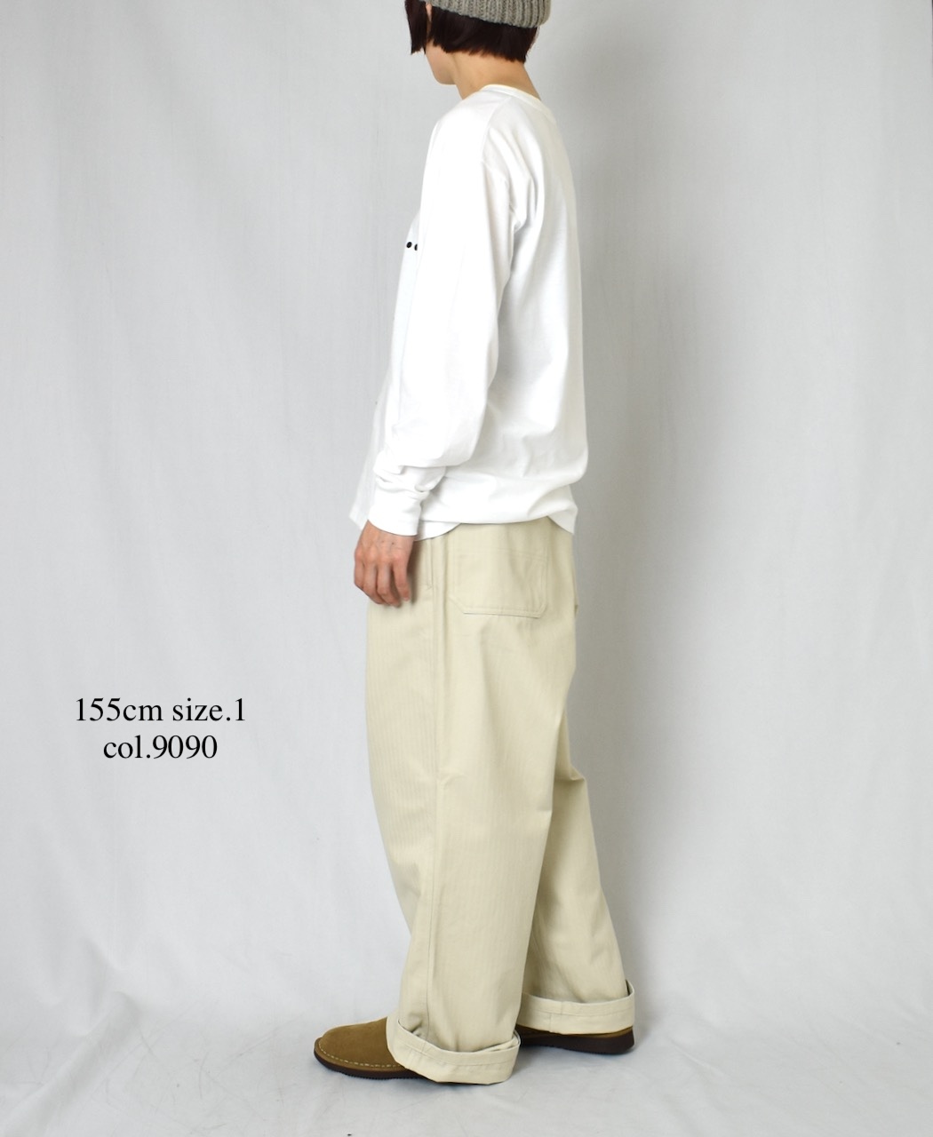 NFA2351P46(Tシャツ) "JE PARLE"COTTON JERSEY CREW NECK OVERSIZE L/SL T-SHIRT WITH CUFF