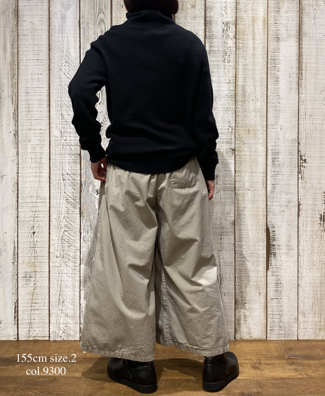 INAM2556PD(キュロット) 40s POPLIN OVER DYE WRAP CULOTTES WITH SEAM POCKET