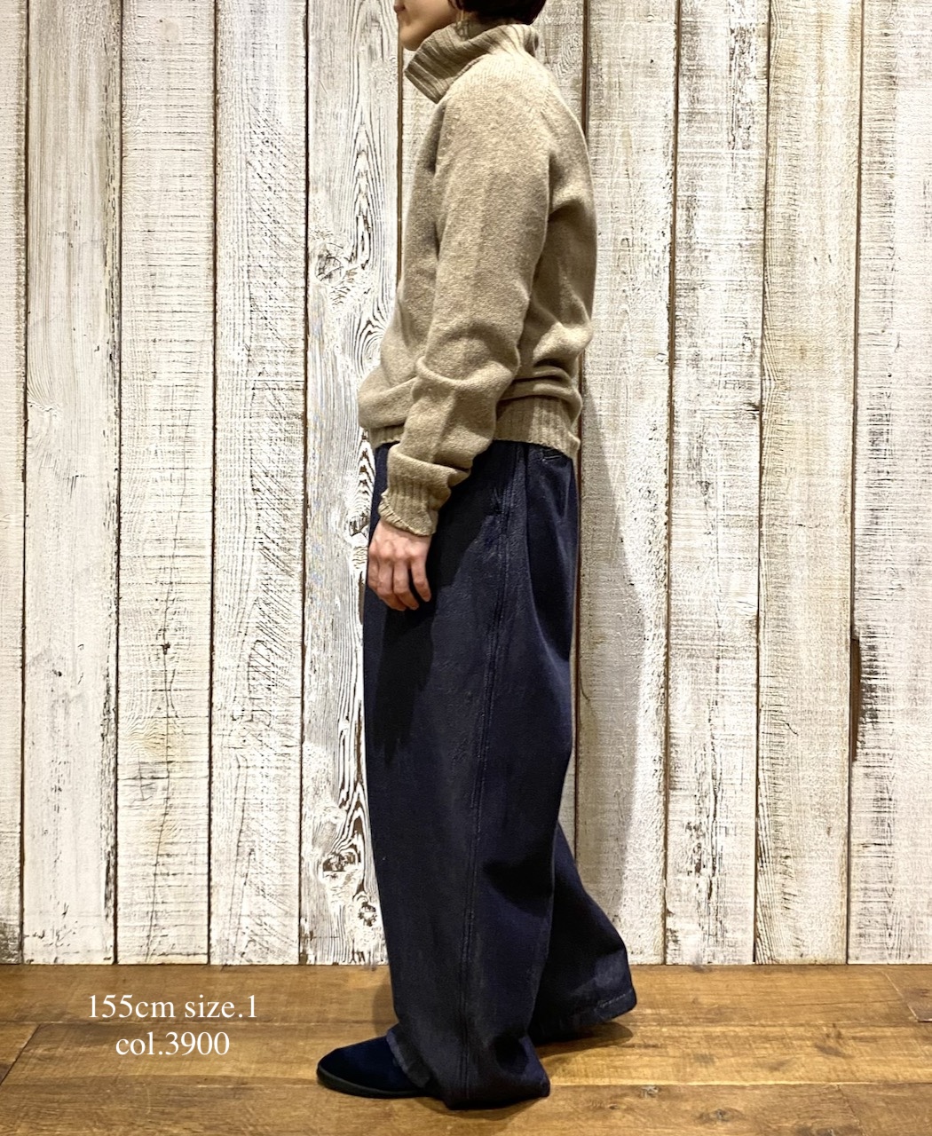 ISNAM2573(パンツ) WOOL COTTON TWILL ADJUSTER TACK PANTS WITH SUSPENDERS