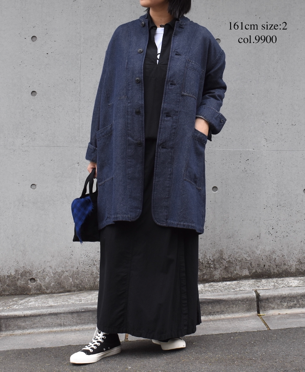 INAM2556PD(キュロット) 40s POPLIN OVER DYE WRAP CULOTTES WITH SEAM POCKET