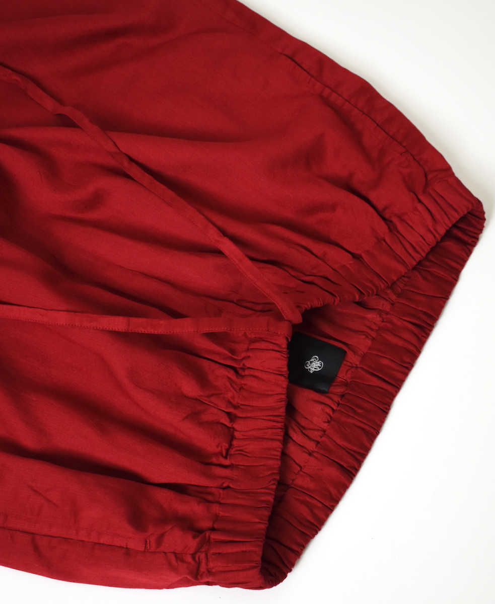 NMDS25546(キュロット) PLAIN COTTON SILK EASY PANTS