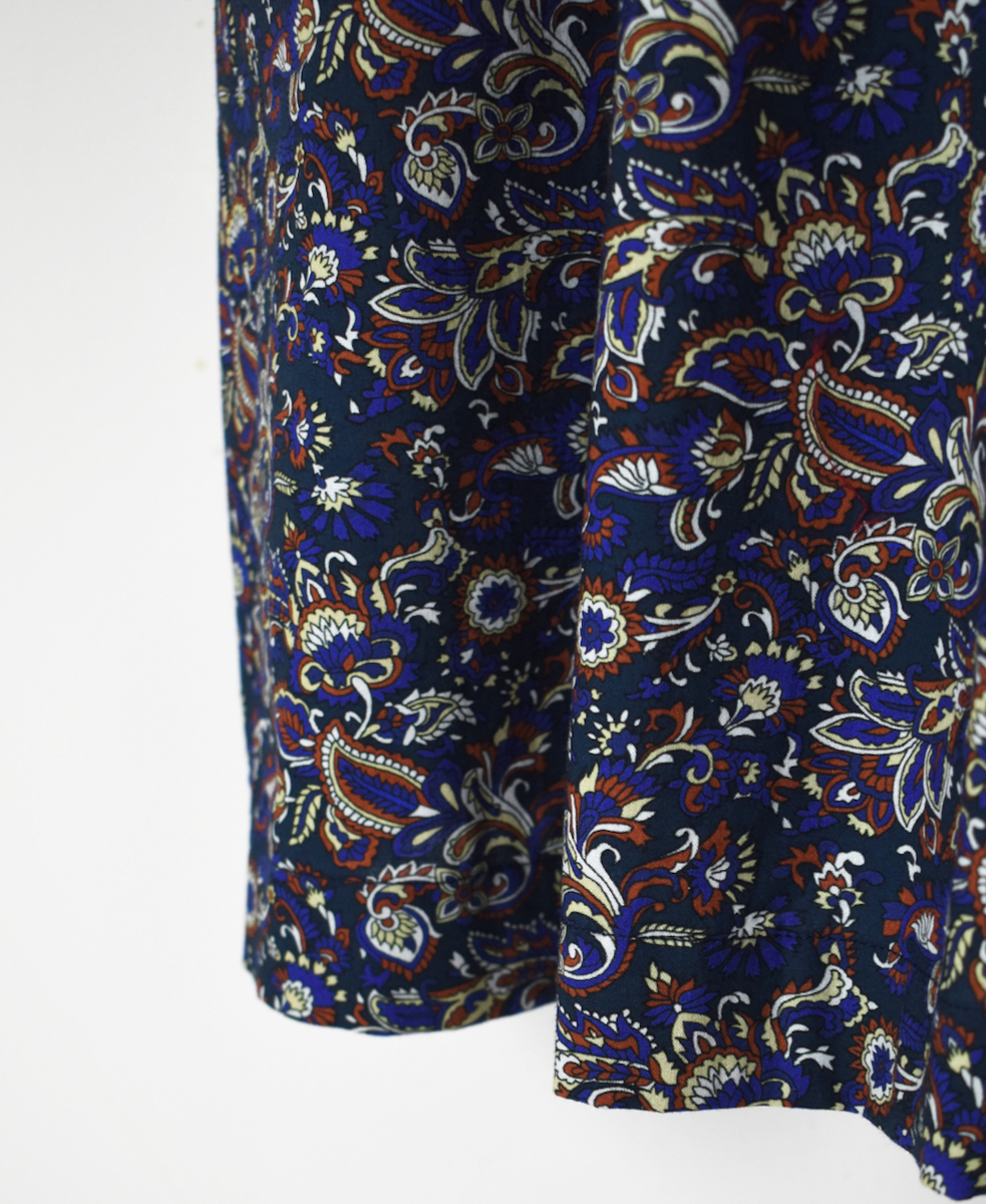 NSL25552(ワンピース) 40s POPLIN MEDIUM FLOWER PRINT BANDED COLLAR DRESS