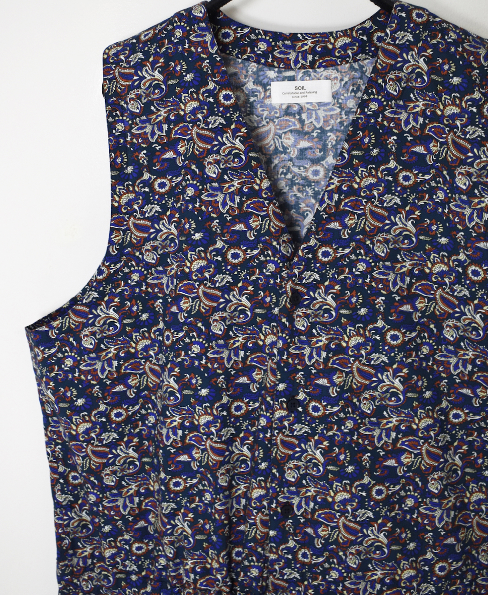 NSL25553(サロペット) 40s POPLIN MEDIUM FLOWER PRINT NO/SL OVERALLS