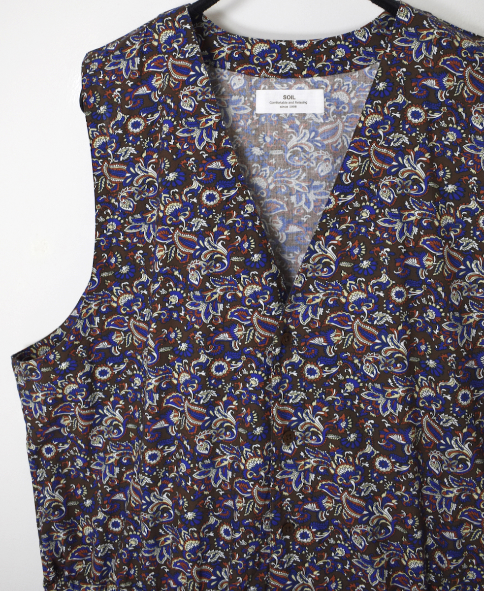NSL25553(サロペット) 40s POPLIN MEDIUM FLOWER PRINT NO/SL OVERALLS