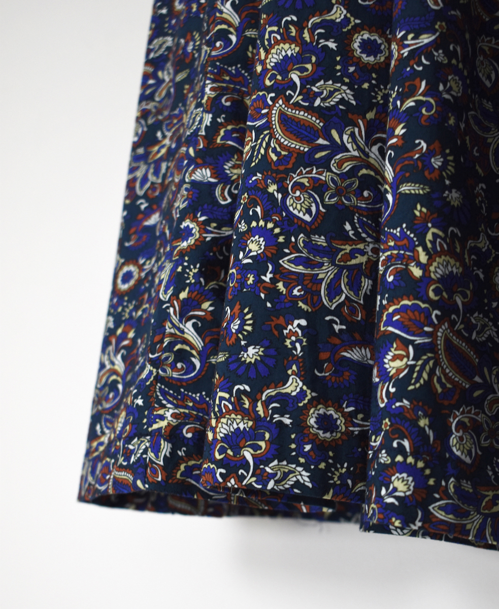 NSL25554(スカート) 40s POPLIN MEDIUM FLOWER PRINT GATHERED SKIRT