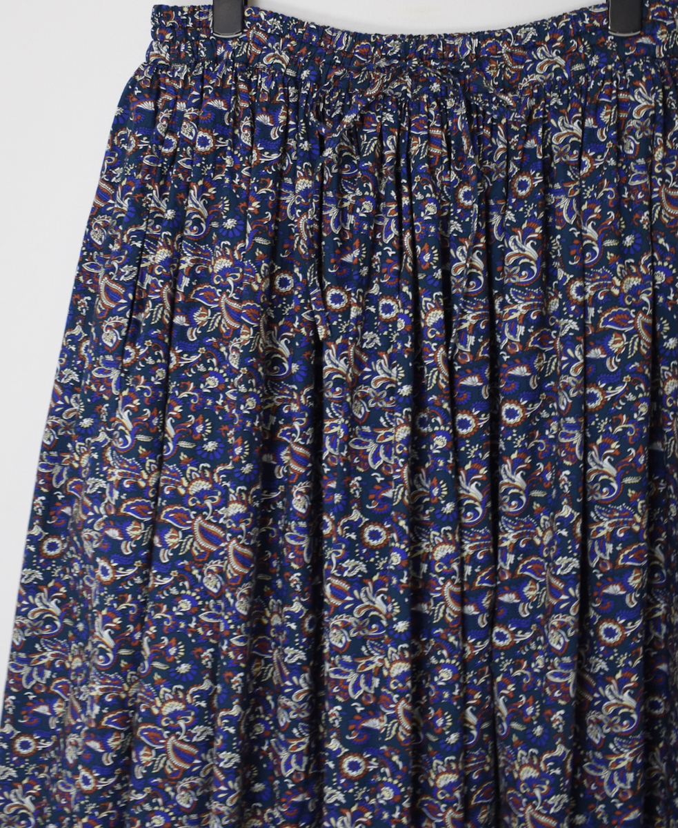 NSL25554(スカート) 40s POPLIN MEDIUM FLOWER PRINT GATHERED SKIRT