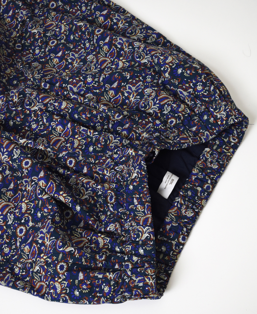 NSL25555(パンツ) 40s POPLIN MEDIUM FLOWER PRINT TAPERED EASY PANTS