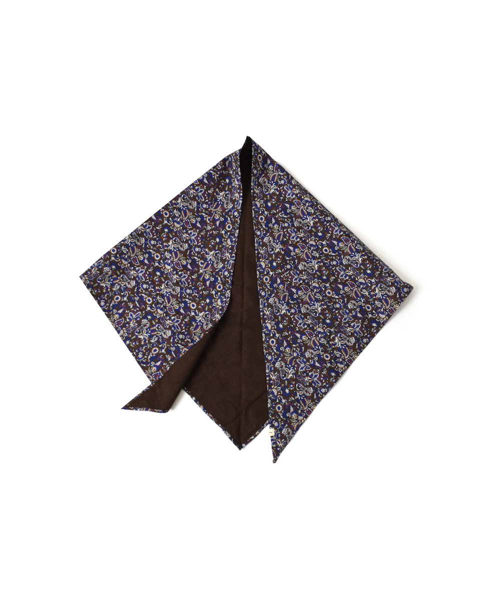 NSL25557(ストール) 40s POPLIN MEDIUM FLOWER PRINT TRIANGLE STOLE