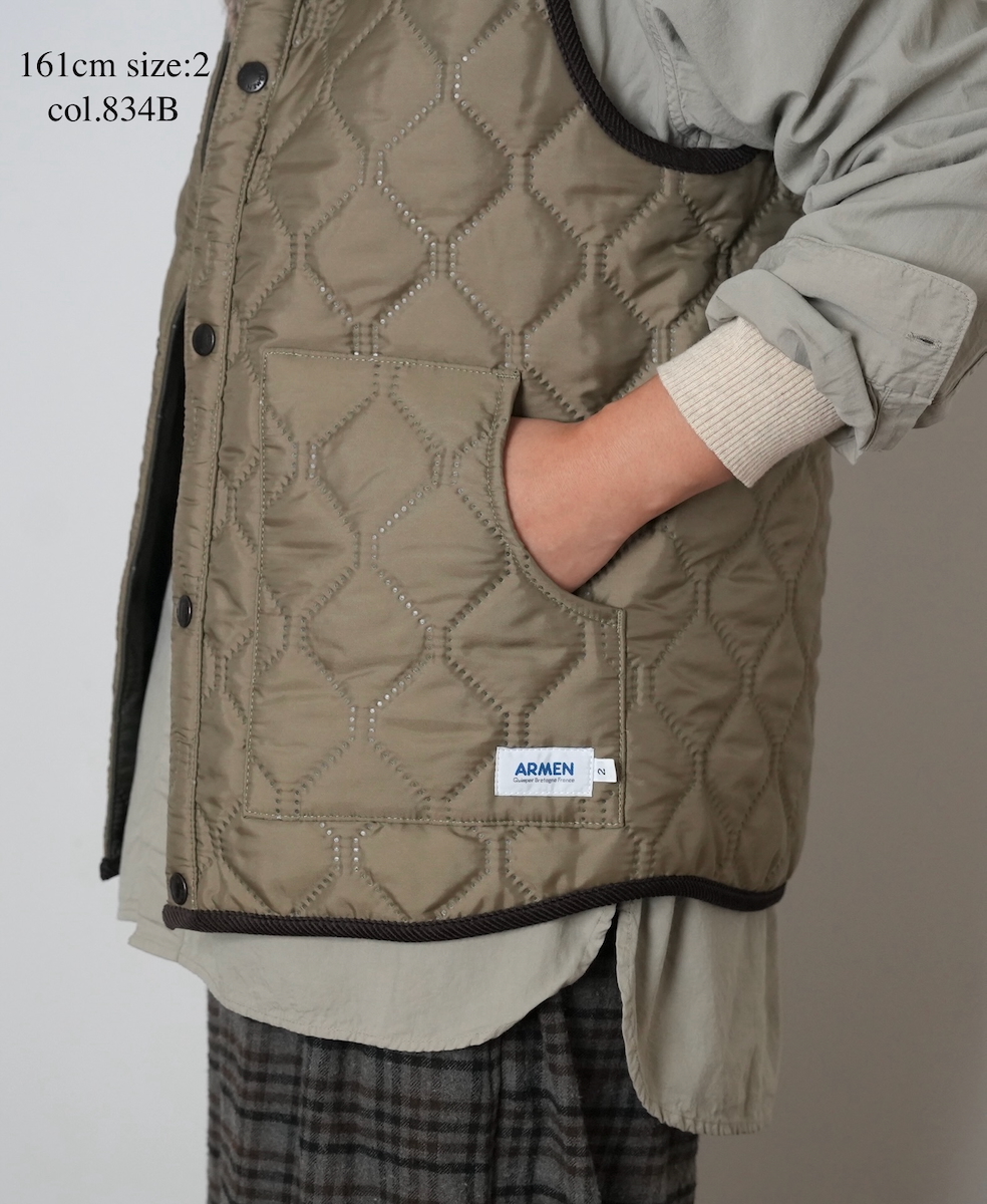 NAM9984PP (ベスト) POLY×POLY HEAT QUILT STAND COLLAR VEST