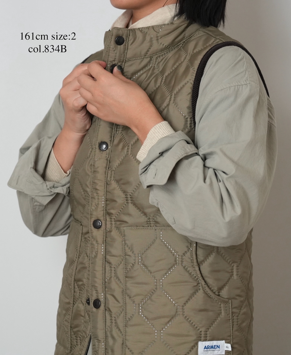 NAM9984PP (ベスト) POLY×POLY HEAT QUILT STAND COLLAR VEST