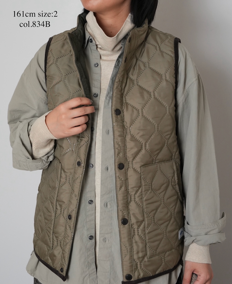 NAM9984PP (ベスト) POLY×POLY HEAT QUILT STAND COLLAR VEST