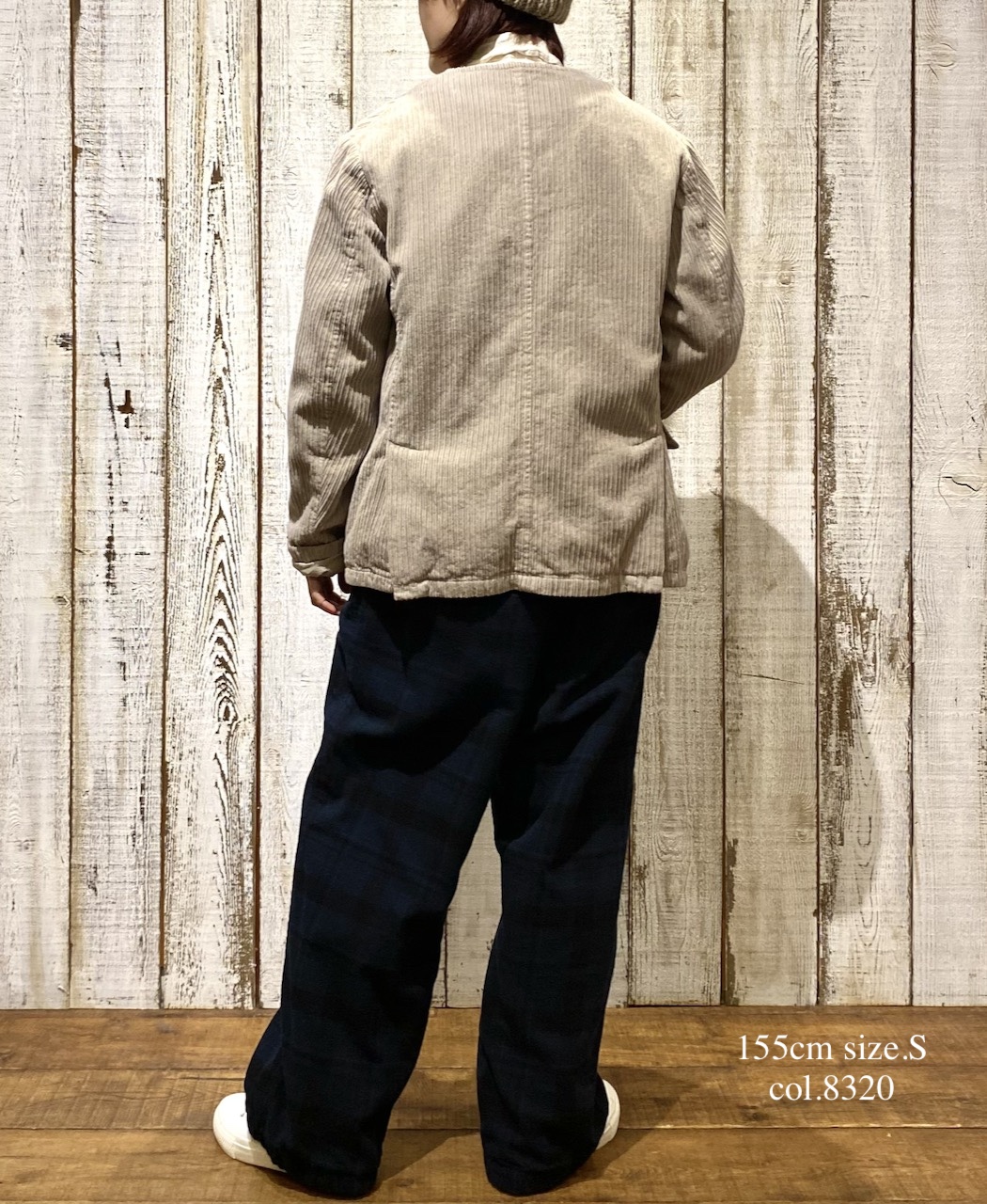 NVL2561D(ジャケット)WIDE&NARROW WALE CORDUROY(OVERDYE) 60'S ORGANIC CAMBRIC SIDE VENTS NO COLLAR JACKET