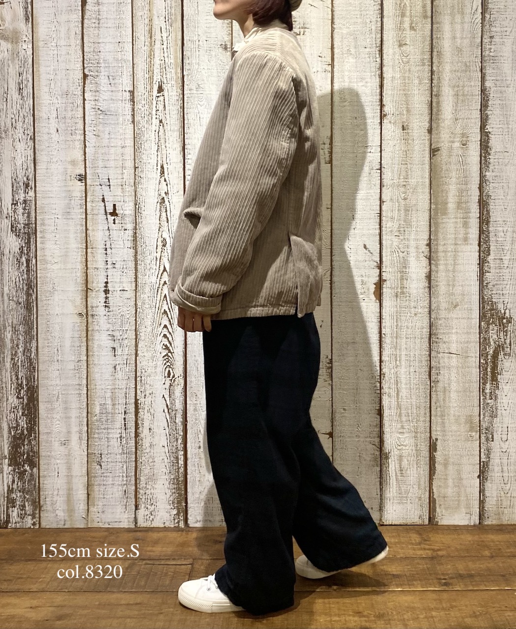 NVL2561D(ジャケット)WIDE&NARROW WALE CORDUROY(OVERDYE) 60'S ORGANIC CAMBRIC SIDE VENTS NO COLLAR JACKET