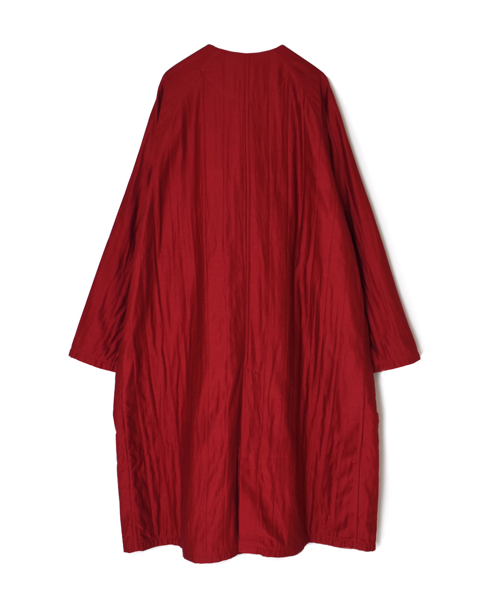 NMDS25541(コート) QUILTED COTTON SILK RAGLAN COAT WITH VERTICAL STITCH