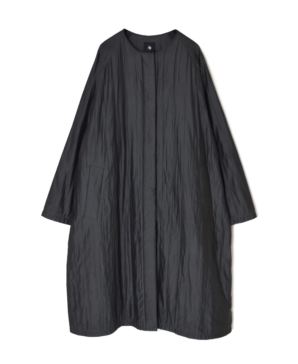 NMDS25541(コート) QUILTED COTTON SILK RAGLAN COAT WITH VERTICAL STITCH