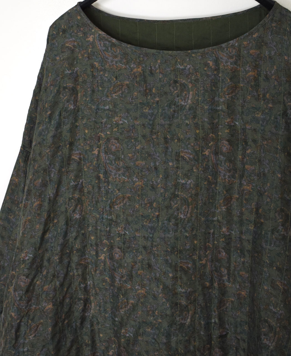 NMDS25573(チュニック) STITCHED BANGALORE SILK PAISLEY PRINT DROP SHOULDER TUNIC