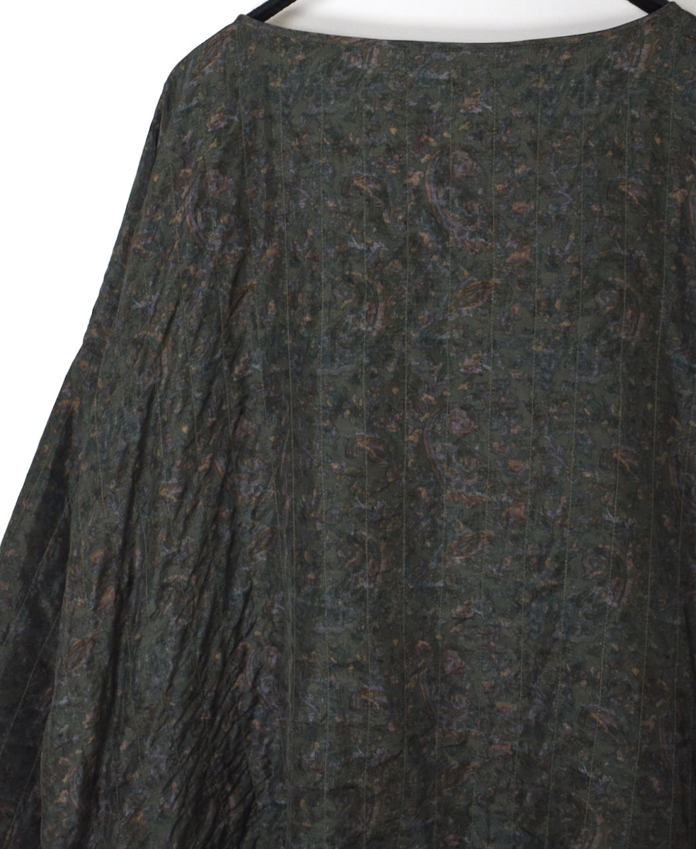 NMDS25573(チュニック) STITCHED BANGALORE SILK PAISLEY PRINT DROP SHOULDER TUNIC