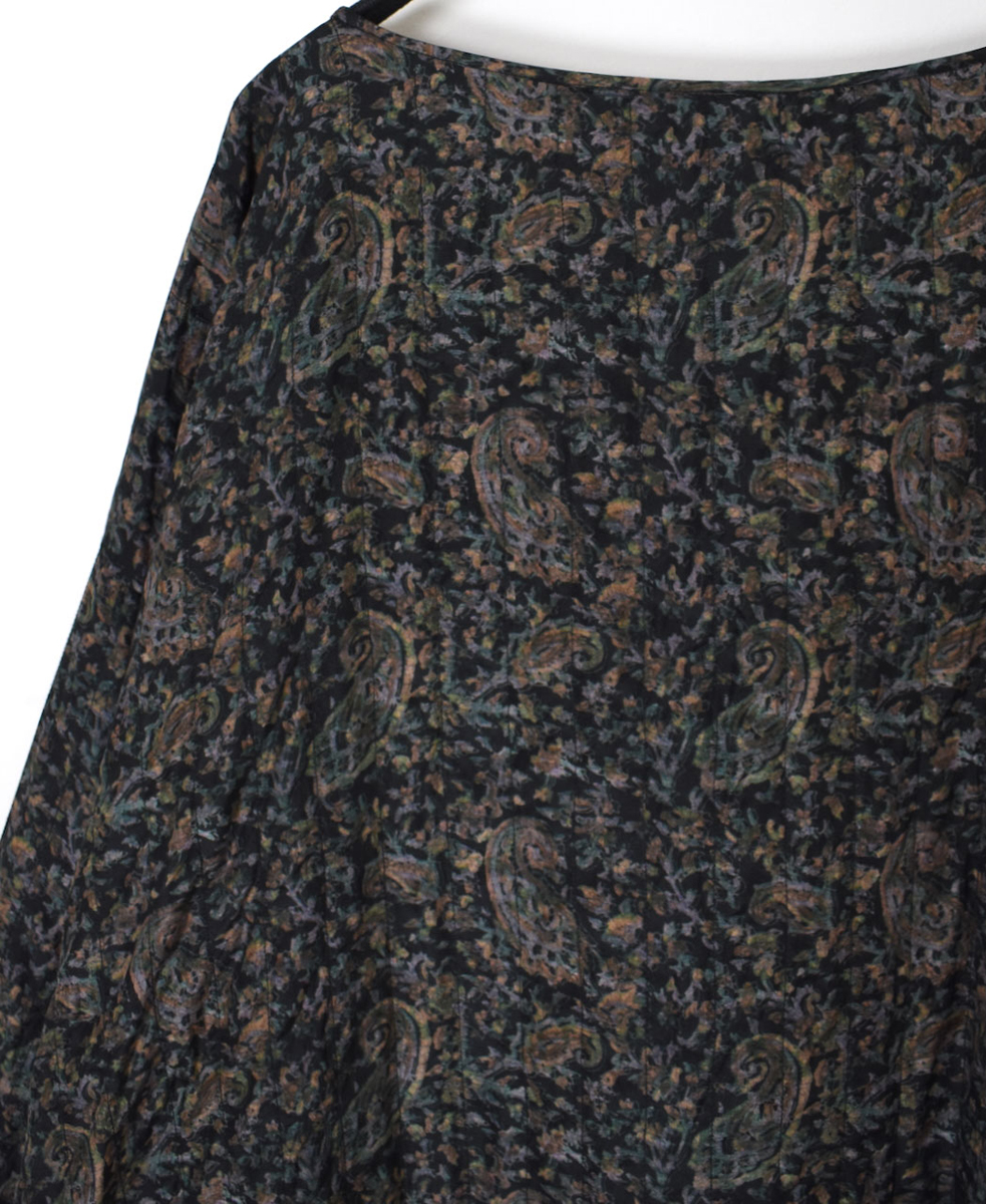 NMDS25573(チュニック) STITCHED BANGALORE SILK PAISLEY PRINT DROP SHOULDER TUNIC
