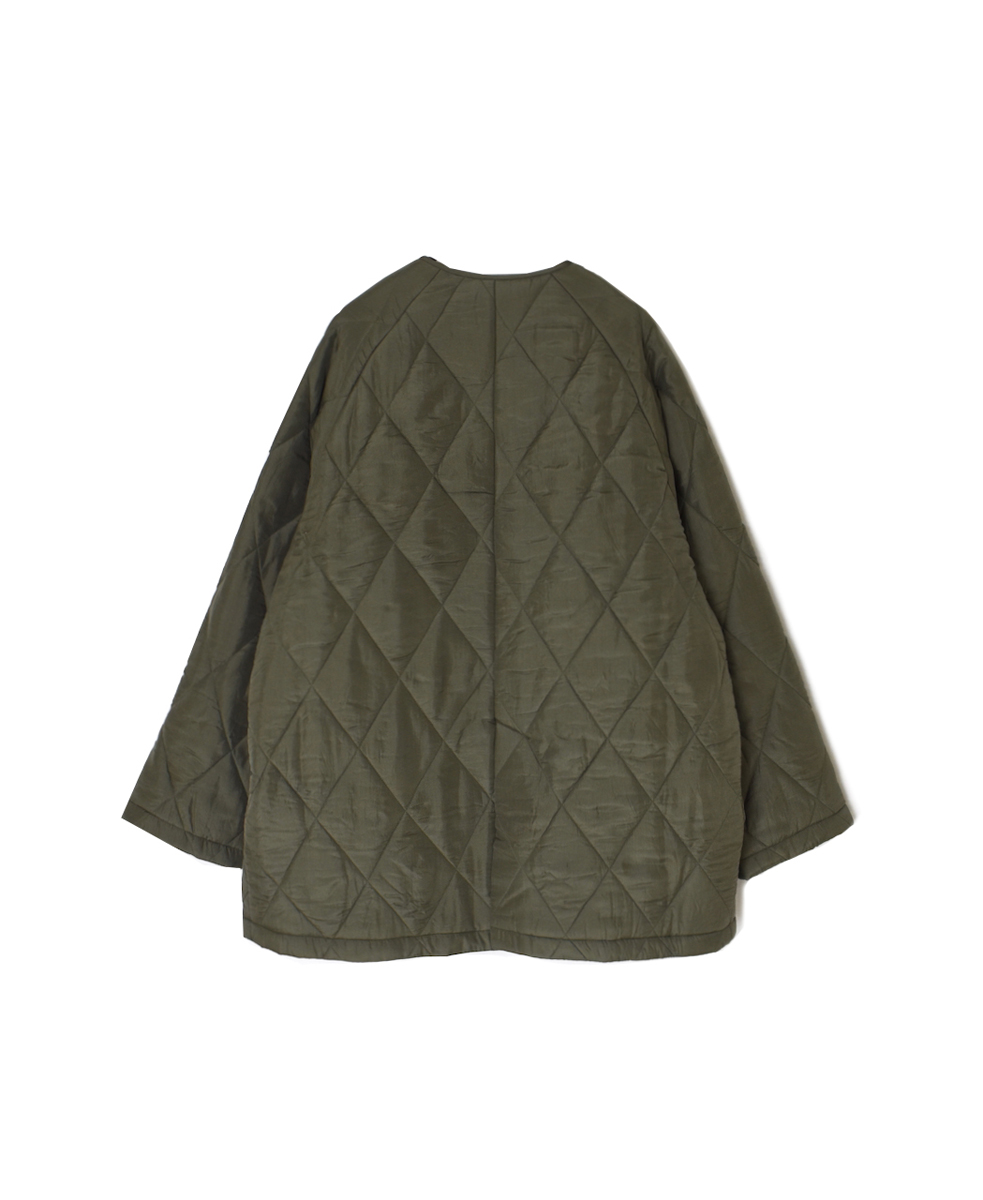 NMDS25582(コート) PADDED BANGALORE SILK PLAIN FRONT BUTTON SHORT COAT