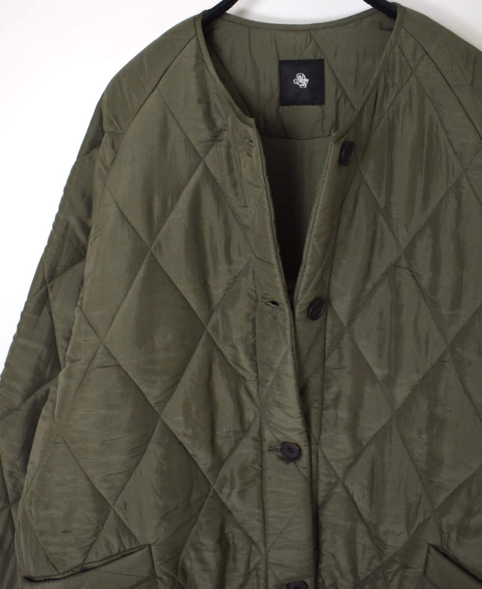 NMDS25582(コート) PADDED BANGALORE SILK PLAIN FRONT BUTTON SHORT COAT